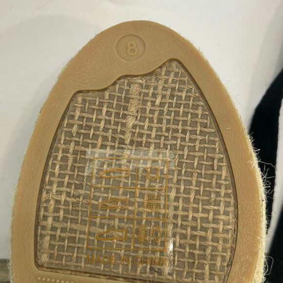 Soludos Wedge Shoes Women’s Size 8 Color Black Tan Tie Up Ankles Sandals - Picture 9 of 12